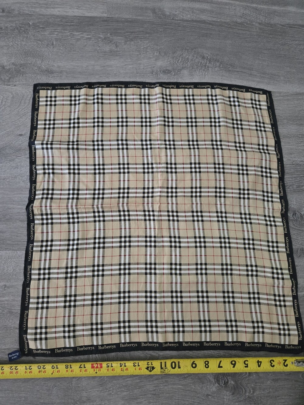 Vintage Burberrys of London Classic Nova Check Square Scarf 21 x 21